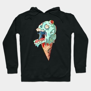 Melting Undead Ice Cream Skull Hoodie